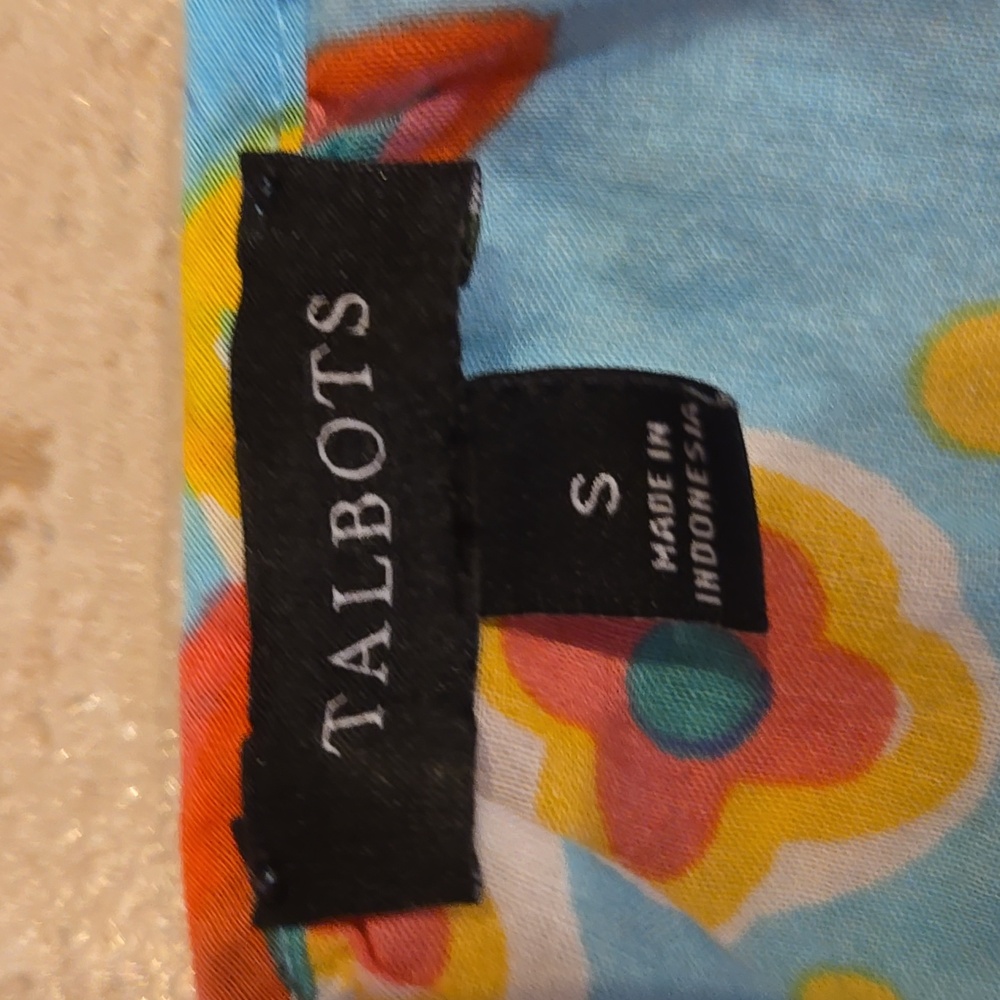 Talbot's Paisley Print 3/4 Length Sleeve Blouse - Picture 2 of 8